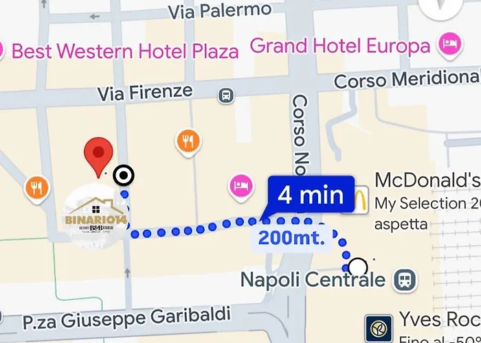 Binario 14 Piazza Garibaldi לינה וארוחת בוקר